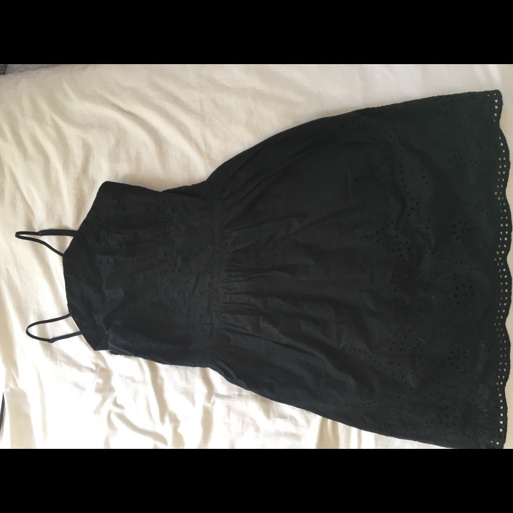 black high neck eyelets dress!!